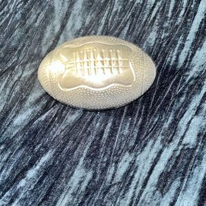 Sagebrook Home Rugby Ball Silver ~ 8" X 5" decor sports